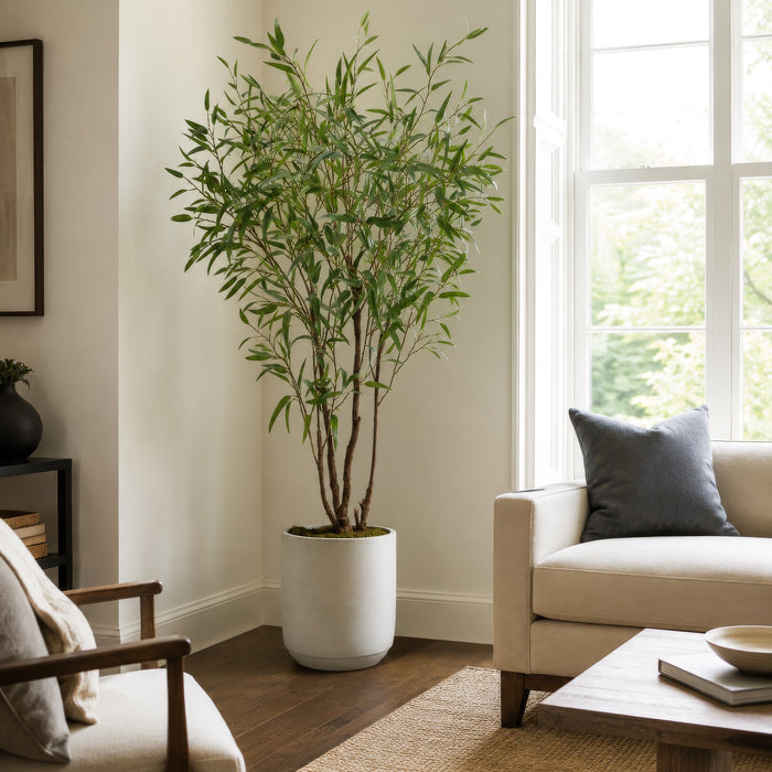 7'6" Silk Eucalyptus Tree w/Pot -Green - LTB031-GR