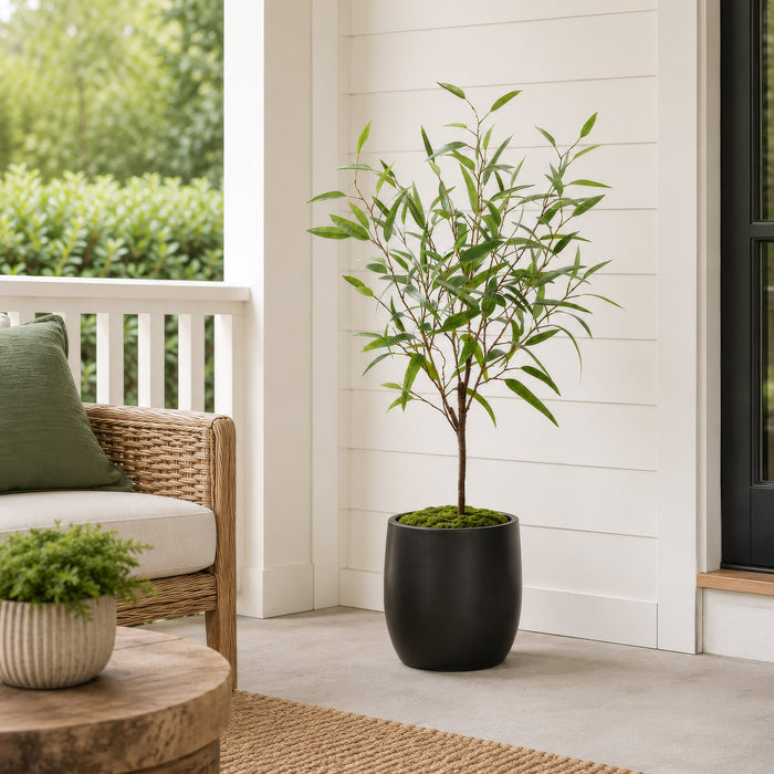4' Silk Eucalyptus Tree w/Pot -Green - LTB033-GR