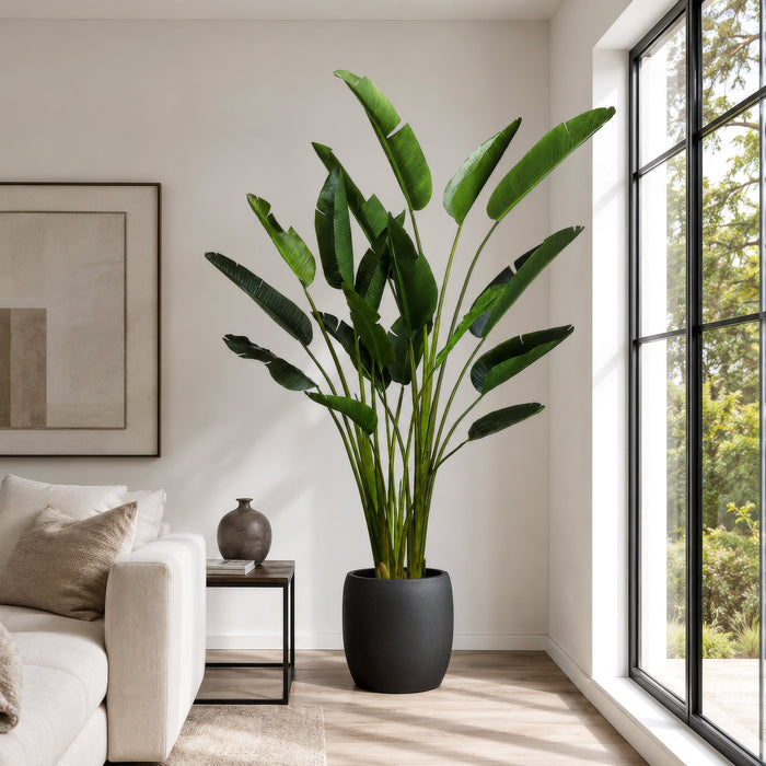 7'9" Bird Of Paradise Silk Palm Tree w/Pot -Green (Pack of 2) - LTB608-GR