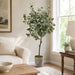5' Silk Eucalyptus Tree w/Magnesium Oxide Pot -Green - LTE970-GR