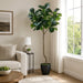 7' Fiddle Leaf Fig Faux Tree w/Pot -Green (Pack of 2) - LTF156-GR
