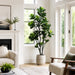 7' Fiddle Leaf Fig Faux Tree w/Pot -Green - LTF707-GR