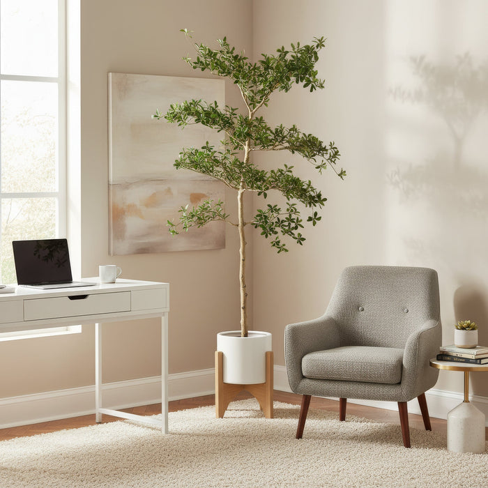 6' Shady Lady Olive Silk Tree w/Pot -Green - LTP933-GR