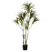 6' Outdoor Water-Resistant Artificial Dracaena Marginata Tree w/Pot -Green/Burgundy (Pack of 2) - LPD516-GR/BU