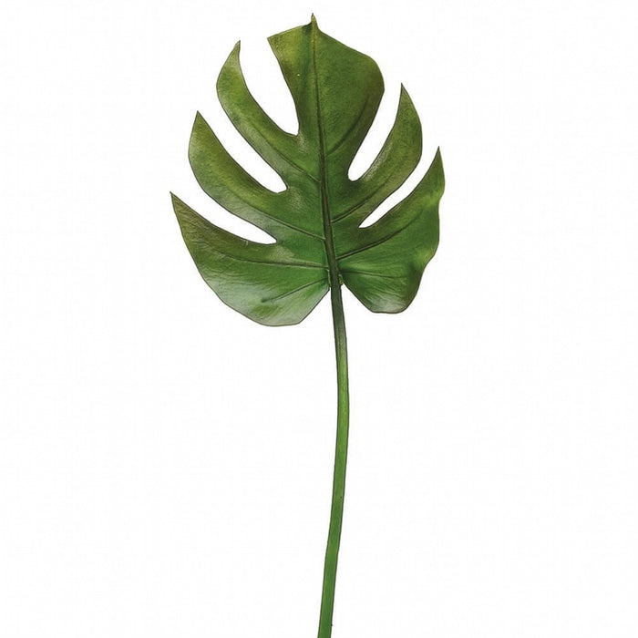23" Silk Split Philodendron Monstera Leaf Stem -Green (Pack of 12) - PSL105-GR