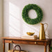 24" Artificial Tea Leaf Wreath -Green (Pack of 2) - PWL120-GR