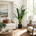5'3" Bird Of Paradise Silk Palm Tree w/Pot -Green - SAFB415TB