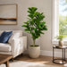 4'6" Real Touch Fiddle Leaf Fig Silk Tree w/Pot -90 Leaves -Green - SAFDYL209