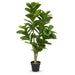 4'6" Real Touch Fiddle Leaf Fig Silk Tree w/Pot -90 Leaves -Green - SAFDYL209
