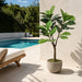 4'9" Outdoor UV-Proof Artificial Fiddle Leaf Fig Tree w/Pot -Green - SAFTCL191