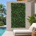 20"x20" Outdoor UV-Proof Flowering Artificial Hanging Begonia Ivy Mat -Red/Green (Pack of 6) - SAFTNB35