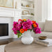 15"Hx19"W Mixed Ranunculus & Peony Silk Flower Arrangement w/Ceramic Vase -Mixed Colors - WF0740-MX