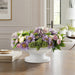 12.5"Hx20"W Ranunculus, Hydrangea & Scabiosa Silk Flower Arrangement w/Metal Urn -Cream/Lavender - WF0745-CR/LV