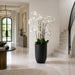 70.5"Hx40"W Phalaenopsis Orchid Silk Flower Arrangement w/Cement Planter -White - WF0749-WH