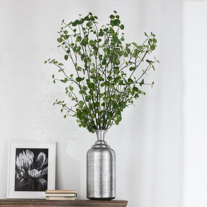 60"Hx42"W Bay Leaf Branch Artificial Arrangement w/Bottle Vase -Green - WF0775-GR
