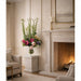 43"Hx26"W Rose, Peony & Bells Of Ireland Silk Flower Arrangement -Green/Fuchsia - WF9164-GR/FU
