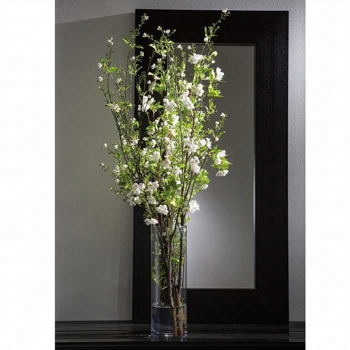 71" Silk Blossom Flower & Berry Arrangement w/Glass Vase -White/Pink - WF9322-WH/PK