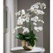 39"Hx30"W Silk Phalaenopsis Orchid Flower Arrangement w/Planter -White - WF9390-WH