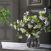 25"Hx33"W Silk Blossom Flower Arrangement w/Glass Vase -White/Pink - WF9416-WH/PK
