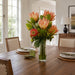 26"Hx17"W Protea & Leucospermum Silk Flower Arrangement -Orange/Green - WF9809-OR/GR