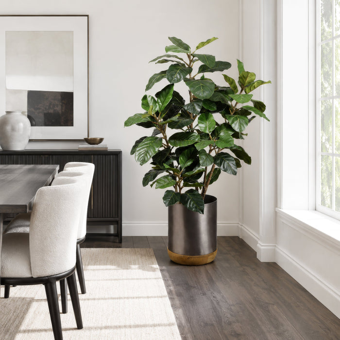 4'9" Silk Ficus Tree w/Planter -Green - WP0709-GR