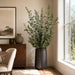 6'5" Silk Eucalyptus Plant w/Textured Planter -Green/Gray - WP0712-GR/GY