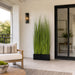 5'1"Hx30"W Wild Grass Wall Divider Artificial Plant w/Black Fiberglass Planter -Light Green - WP0733-GR/LT