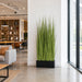 5'1"Hx30"W Wild Grass Wall Divider Artificial Plant w/Black Fiberglass Planter -Light Green - WP0733-GR/LT