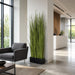7'2"Hx30"W Wild Grass Wall Divider Artificial Plant w/Black Fiberglass Planter -Light Green - WP0735-GR/LT