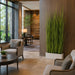 7'2"Hx30"W Wild Grass Wall Divider Artificial Plant w/White Fiberglass Planter -Light Green - WP0736-GR/LT