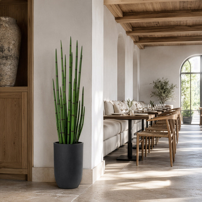 4'7"Hx11.5"W Sansevieria Snake Artificial Plant w/Cement Planter -Green - WP0750-GR
