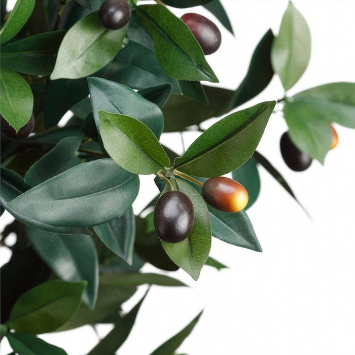 3'9" Olive Silk Tree w/Cement Planter -Green - WP7966-GR