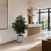 3'9" Olive Silk Tree w/Cement Planter -Green - WP7966-GR