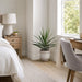31"Hx27"W Yucca Silk Plant w/Cement Planter -Green - WP7968-GR
