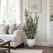 48" Silk Eucalyptus Plant w/Ceramic Vase -Green - WP8185-GR