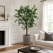 7'4" Blooming Azalea Silk Flowering Tree w/Textured Metal Planter -White - WT0668-GR/WH