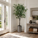 7'10" Budding Azalea Silk Flowering Tree w/Textured Zinc Planter -Green/White - WT0674-GR/WH