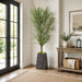 7'3" Evergreen Silk Tree w/Textured Planter -Green - WT0676-GR/LT