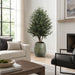 5'4" Olive Silk Tree w/Textured Planter -Green - WT0686-GR