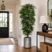 7'2" Silk Mango Tree w/Textured Zinc Planter -Green - WT0687-GR