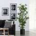 6' Silk Bamboo Tree w/Ribbed Planter -Green - WT0705-GR