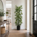 6' Silk Bamboo Tree w/Ribbed Planter -Green - WT0705-GR