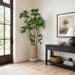 7'6"Hx48"W Fruiting Fig Leaf Artificial Tree w/Cement Planter -Green - WT0709-GR