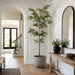 9'8"Hx48"W Shady Lady Olive Silk Tree w/Cement Planter -Green - WT0715-GR