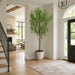8'10"Hx54"W Pepperberry Silk Tree w/Cement Planter -Green - WT0721-GR