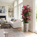 5'10"Hx32"W Bougainvillea Trellis Silk Flowering Tree w/Cement Planter -Beauty - WT0734-BT