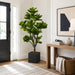 6' EVA Fiddle Leaf Fig Artificial Tree w/Container -Green - WT4513-