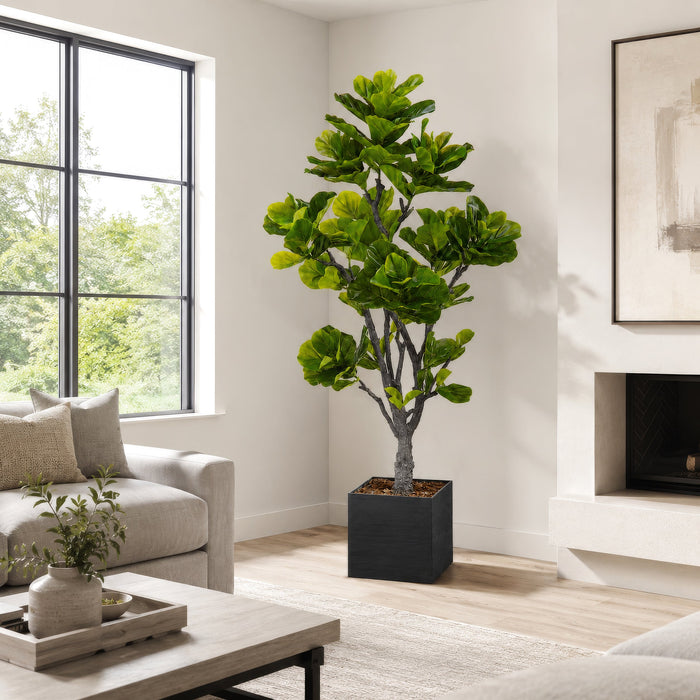 6' EVA Fiddle Leaf Fig Artificial Tree w/Container -Green - WT4513-