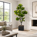6' EVA Fiddle Leaf Fig Artificial Tree w/Container -Green - WT4513-