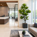 6' EVA Fiddle Leaf Fig Artificial Tree w/Container -Green - WT4513-
